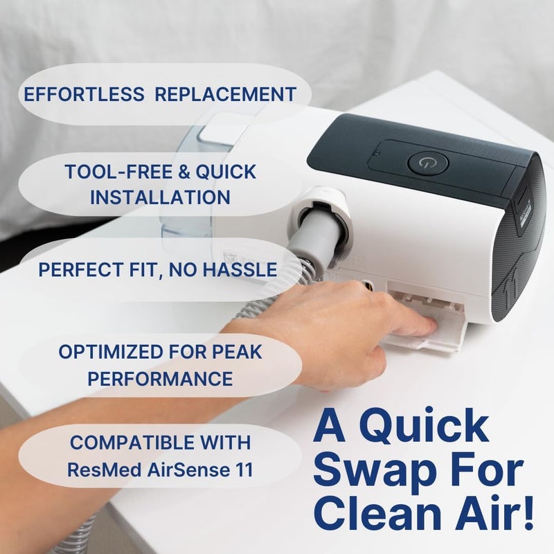 Snugell Disposable AirSense 11 CPAP Filters – 6-Pack– Designed for ResMed AirSense 11 Machines – Travel-Friendly and Easy to Install – Provides Superior Filtration for Clean, Healthy, and Purified Air - Image 3